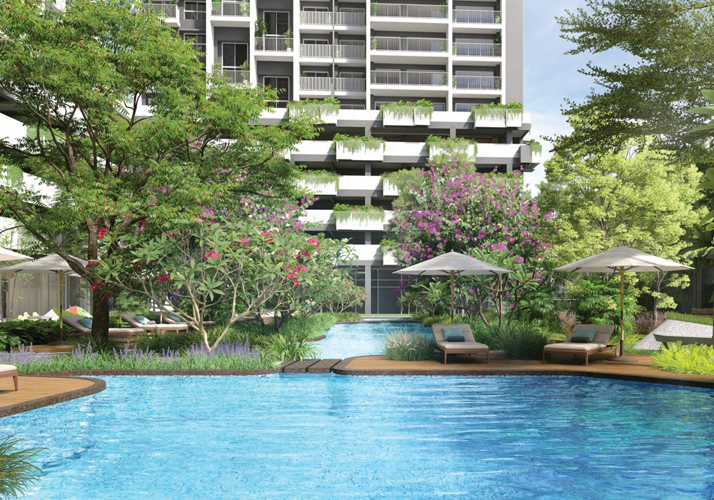 Exterior view of Rohan Harita &mdash; photo gallery, images, brochure, amenities, cost sheet, price breakup, availability details, RERA number, RERA certificate, possession date, layout plan, logo, floor plan, master plan, and location map showcasing project highlights and features.