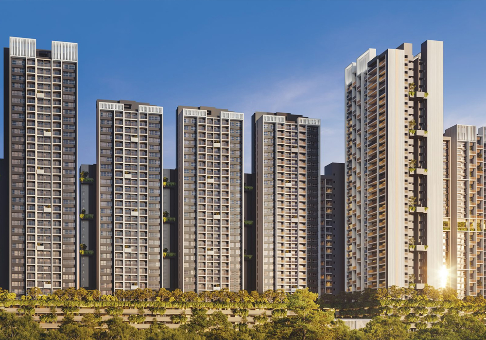 Exterior view of Rohan Harita &mdash; photo gallery, images, brochure, amenities, cost sheet, price breakup, availability details, RERA number, RERA certificate, possession date, layout plan, logo, floor plan, master plan, and location map showcasing project highlights and features.