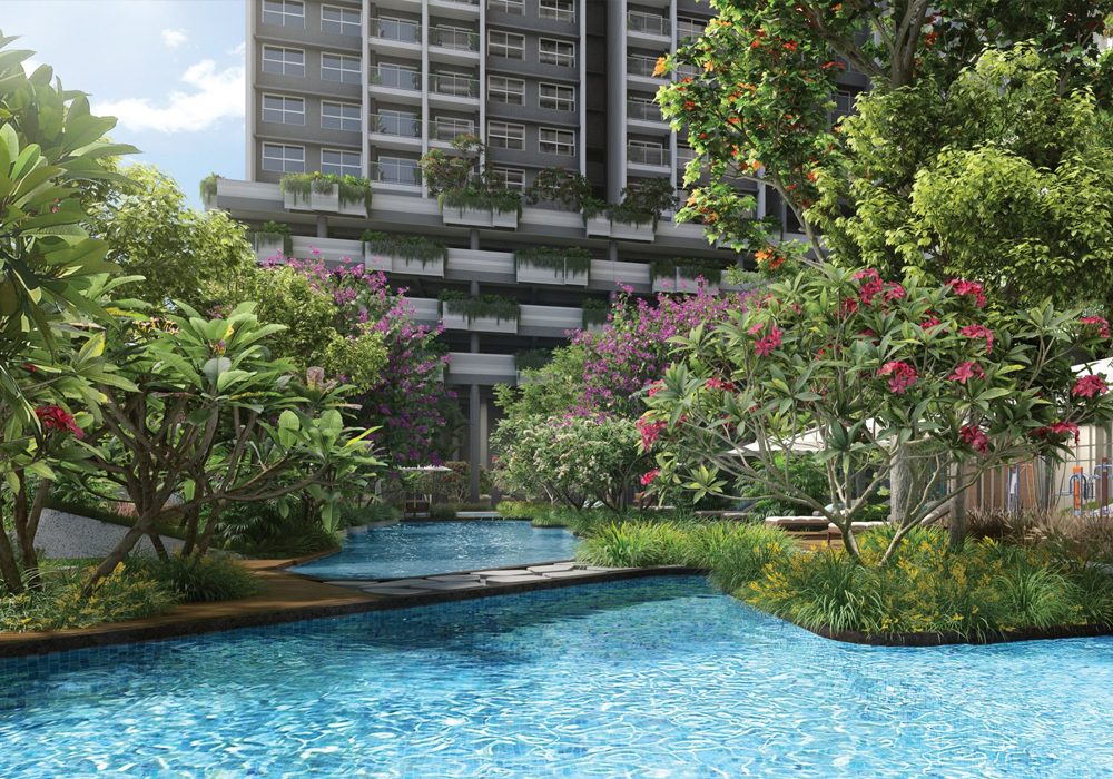 Exterior view of Rohan Harita &mdash; photo gallery, images, brochure, amenities, cost sheet, price breakup, availability details, RERA number, RERA certificate, possession date, layout plan, logo, floor plan, master plan, and location map showcasing project highlights and features.